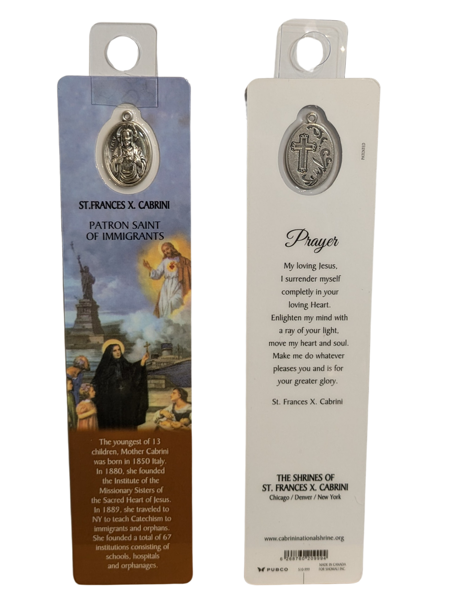 Cabrini Bookmark English