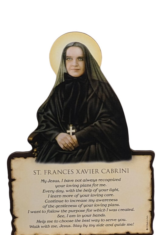 Cabrini Plaque & Prayer English
