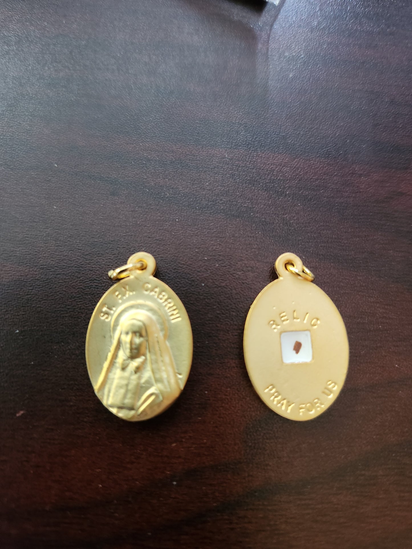 Cabrini Medal 2nd Class Relic Gold Tone