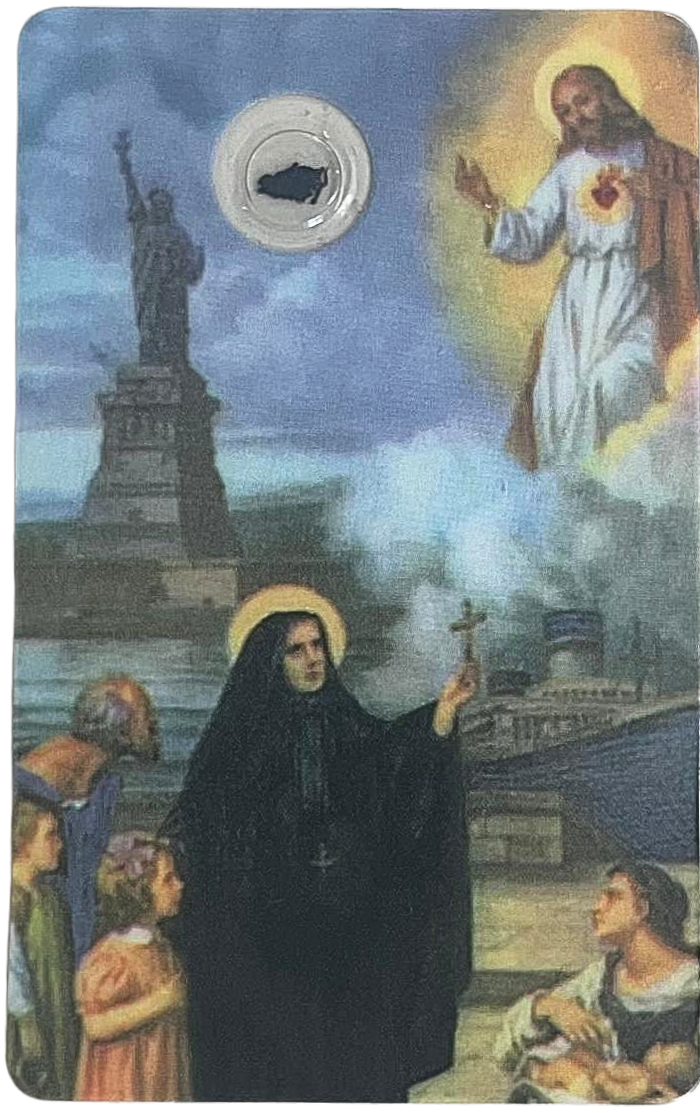 Cabrini card/relic Spanish