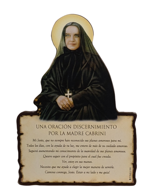 Cabrini Plaque  & Prayer Spanish
