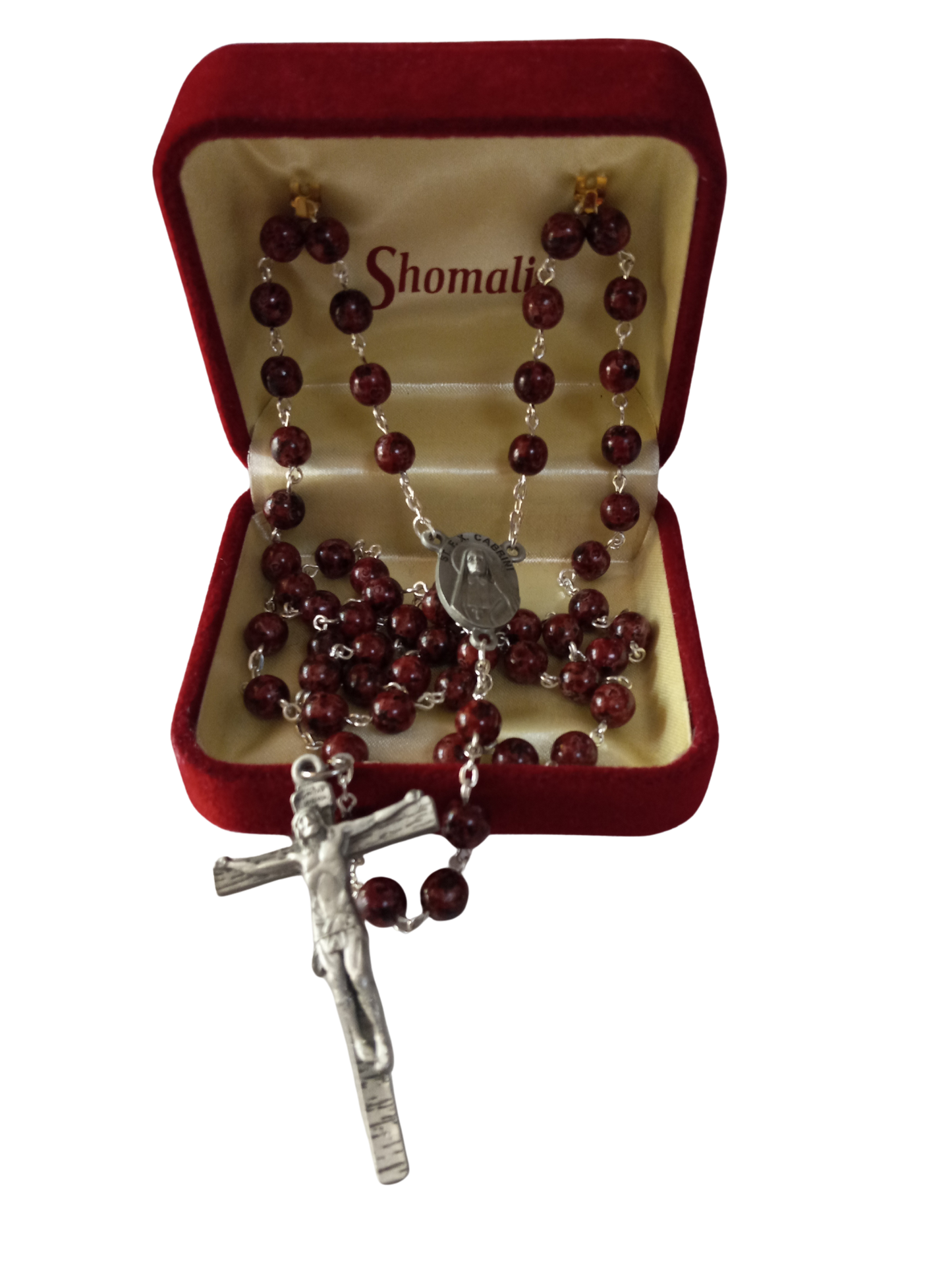 Cabrini Rosary Relic Silver Presentation Box